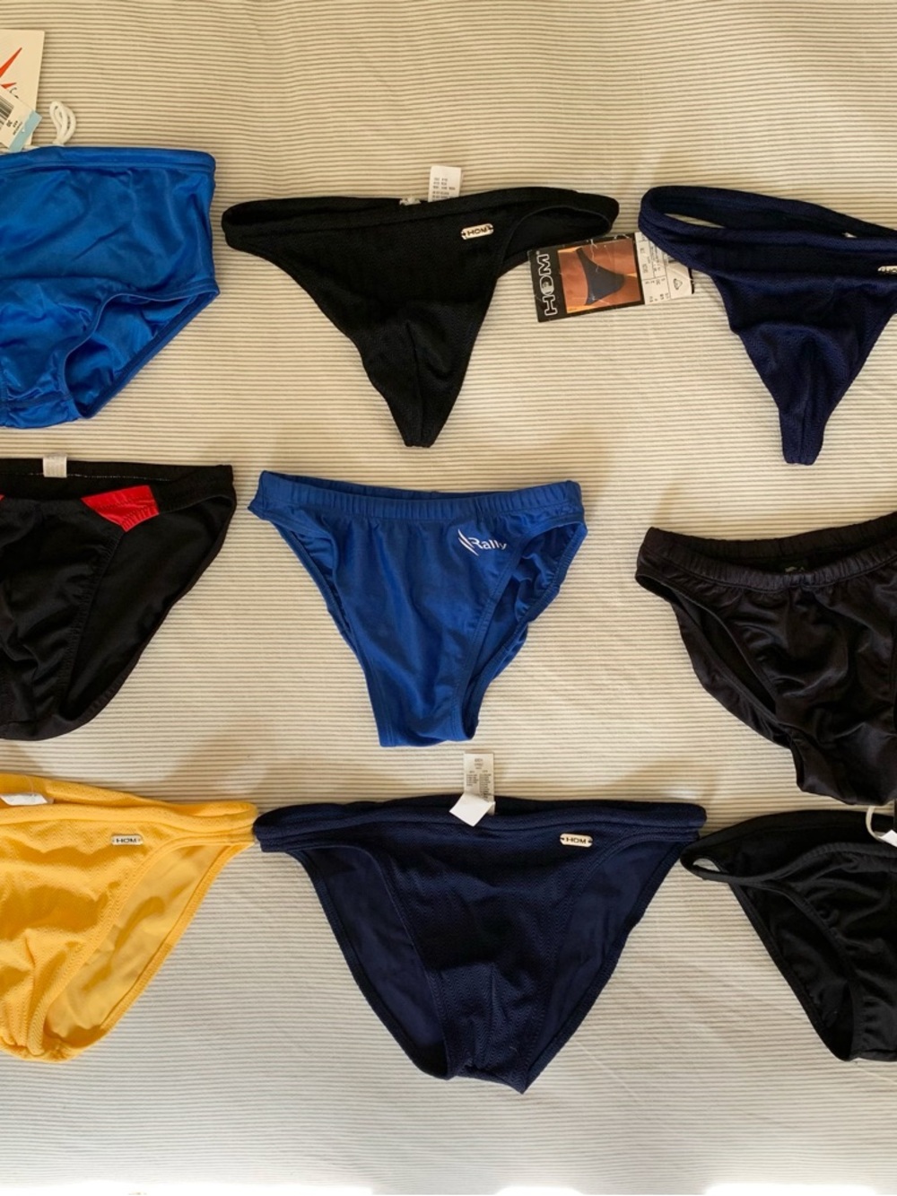 Assorted Men's Vintage Swim Briefs - HOM, Speedo, Rally etc
